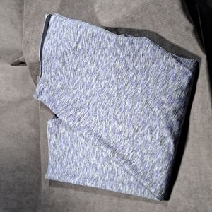 Tuff Athletics Purple Black Grey Athletic Yoga Capris Leggings VG+ XXL